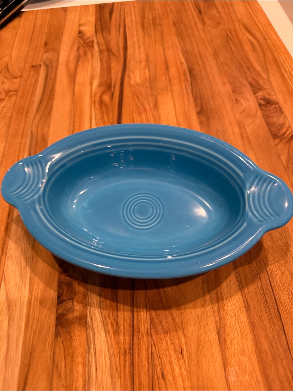 Fiestaware peacock individual casserole - RETIRED color